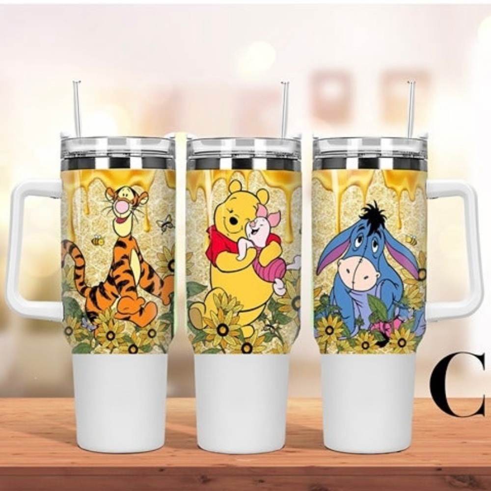 Custom Disney Winnie the Pooh tumbler Brand new 40 oz double wall stainless trav - Picture 3 of 4